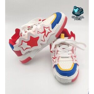 Chunky Y2K Star patterned Skateboarding Sneakers  Size 42 (US Mens size 8.5-9)